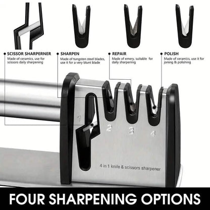Professional 4-Stage Knife Sharpener Tool DailySale