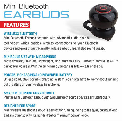 Professional Mini Earpiece with Hands-free Calling and Microphone DailySale