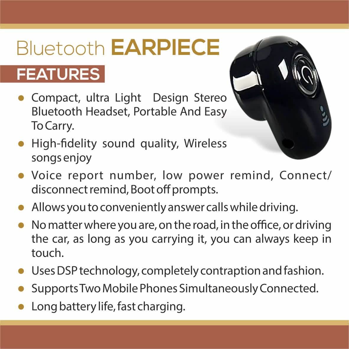 Professional Mini Invisible Wireless Bluetooth 10.0 Stereo In-Ear Earbud DailySale