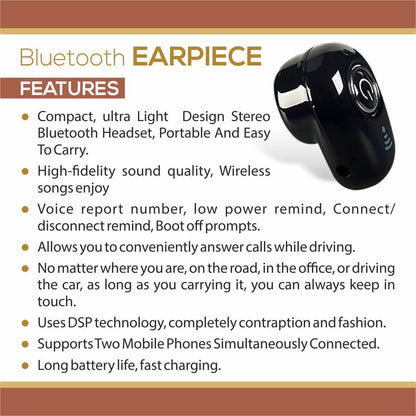 Professional Mini Invisible Wireless Bluetooth 10.0 Stereo In-Ear Earbud DailySale
