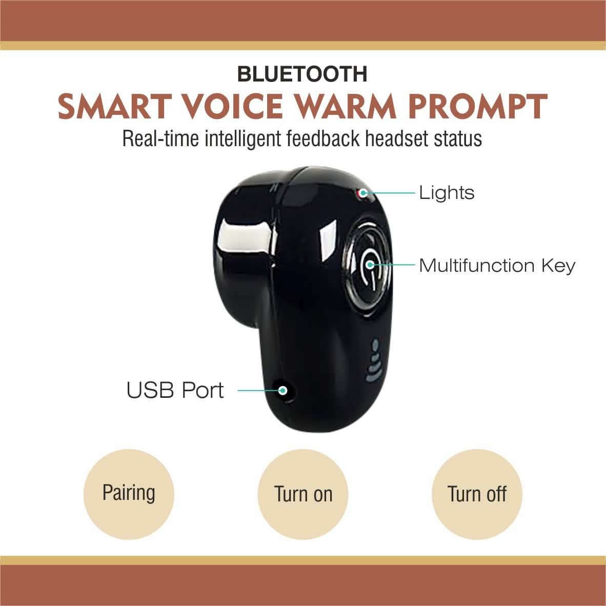 Professional Mini Invisible Wireless Bluetooth 10.0 Stereo In-Ear Earbud DailySale