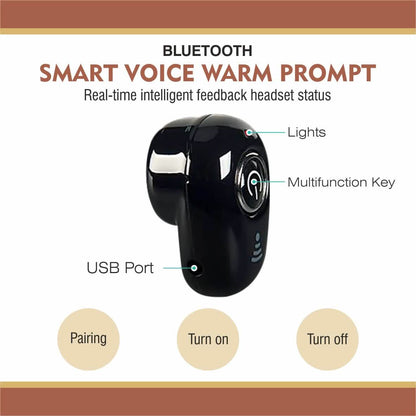 Professional Mini Invisible Wireless Bluetooth 10.0 Stereo In-Ear Earbud DailySale