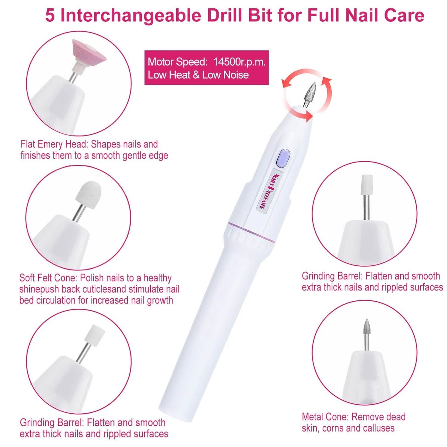 Professional Nail Drill File Manicure Pedicure Set DailySale