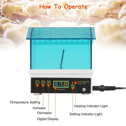 Professional Poultry Hatcher with Digital Display Automatic Temperature Humidity DailySale