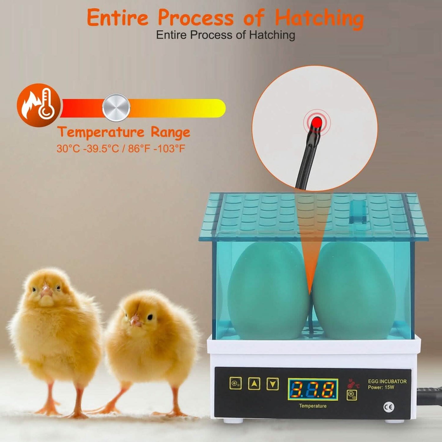 Professional Poultry Hatcher with Digital Display Automatic Temperature Humidity DailySale