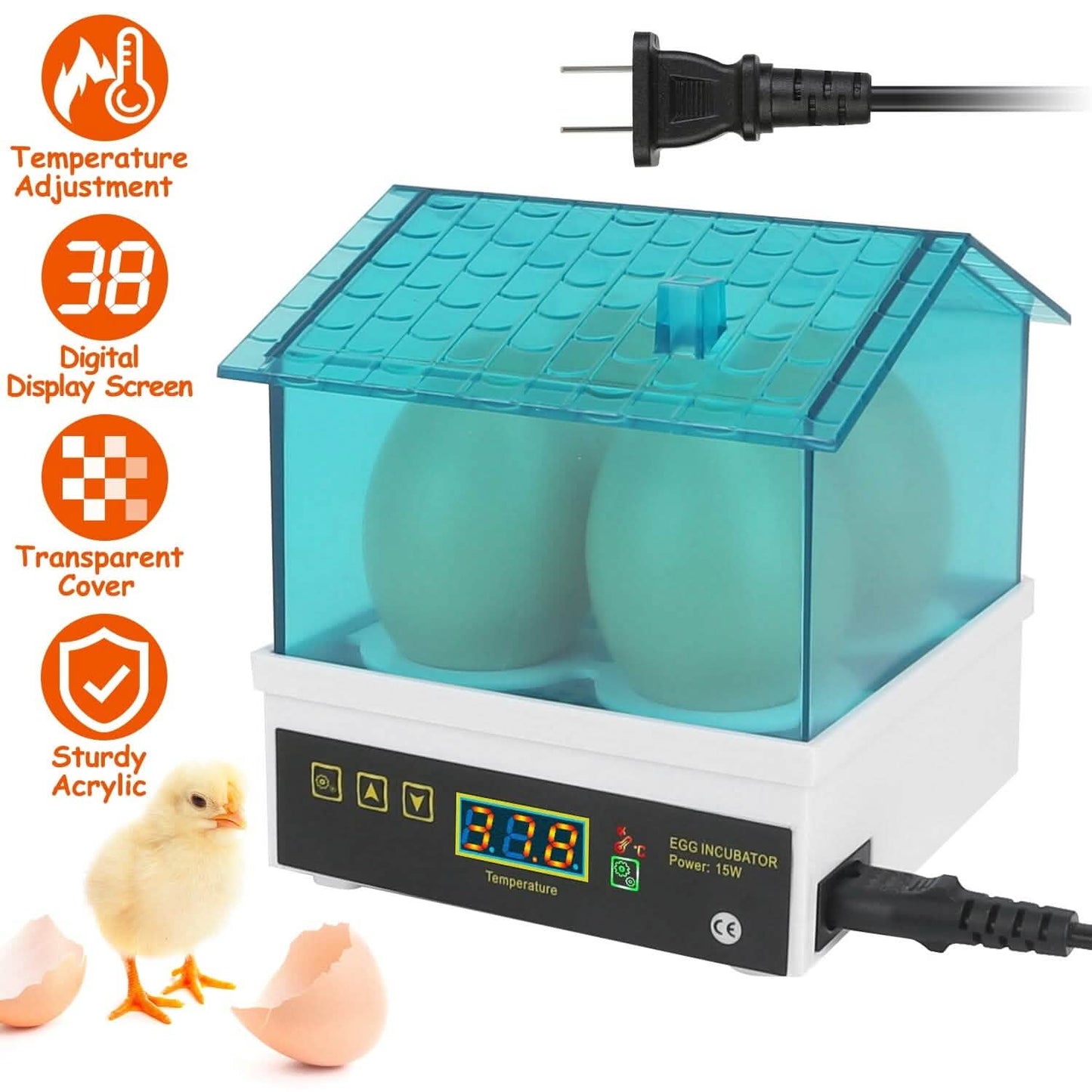 Professional Poultry Hatcher with Digital Display Automatic Temperature Humidity DailySale