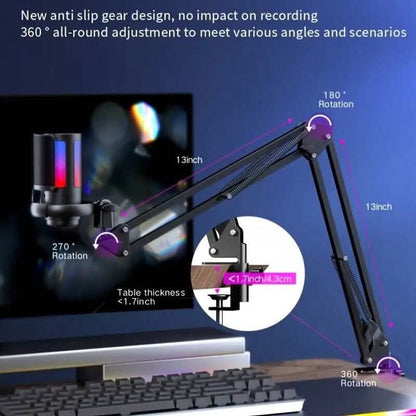 Professional Recording Microphone with Adjustable Cantilever Stand DailySale