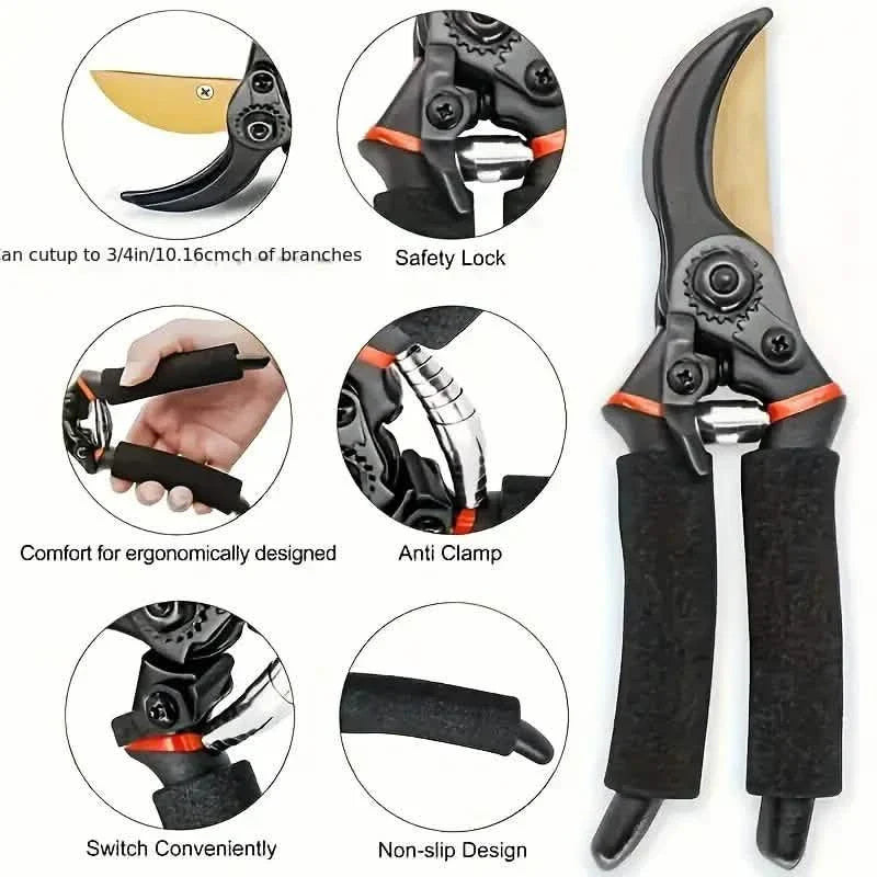 Professional Titanium Bypass Pruning Shears DailySale