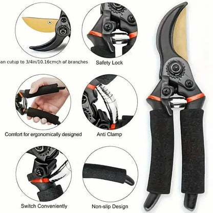 Professional Titanium Bypass Pruning Shears DailySale