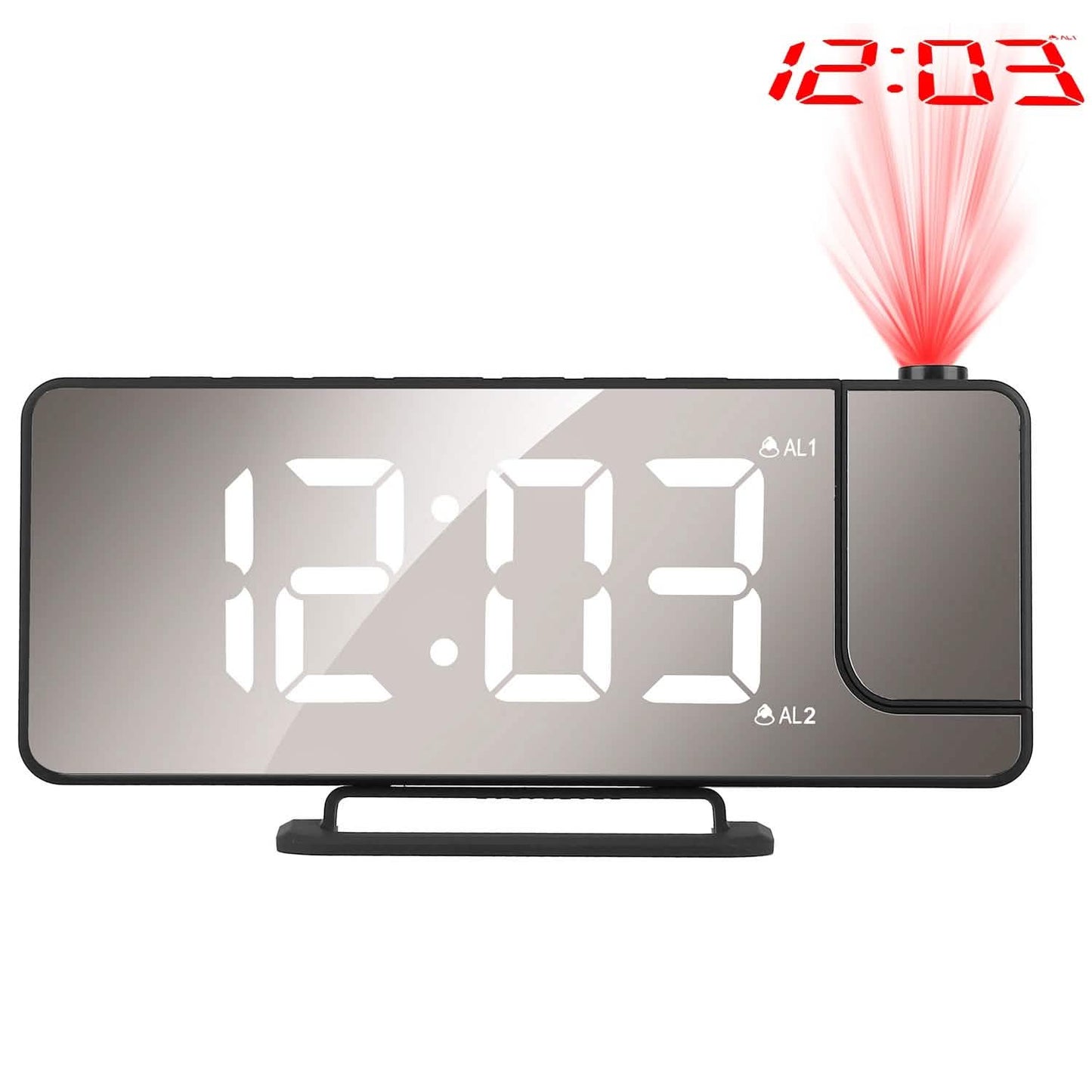 Projection Alarm Clock LED Digital Alarm Clock with Dual Alarms Snooze DailySale