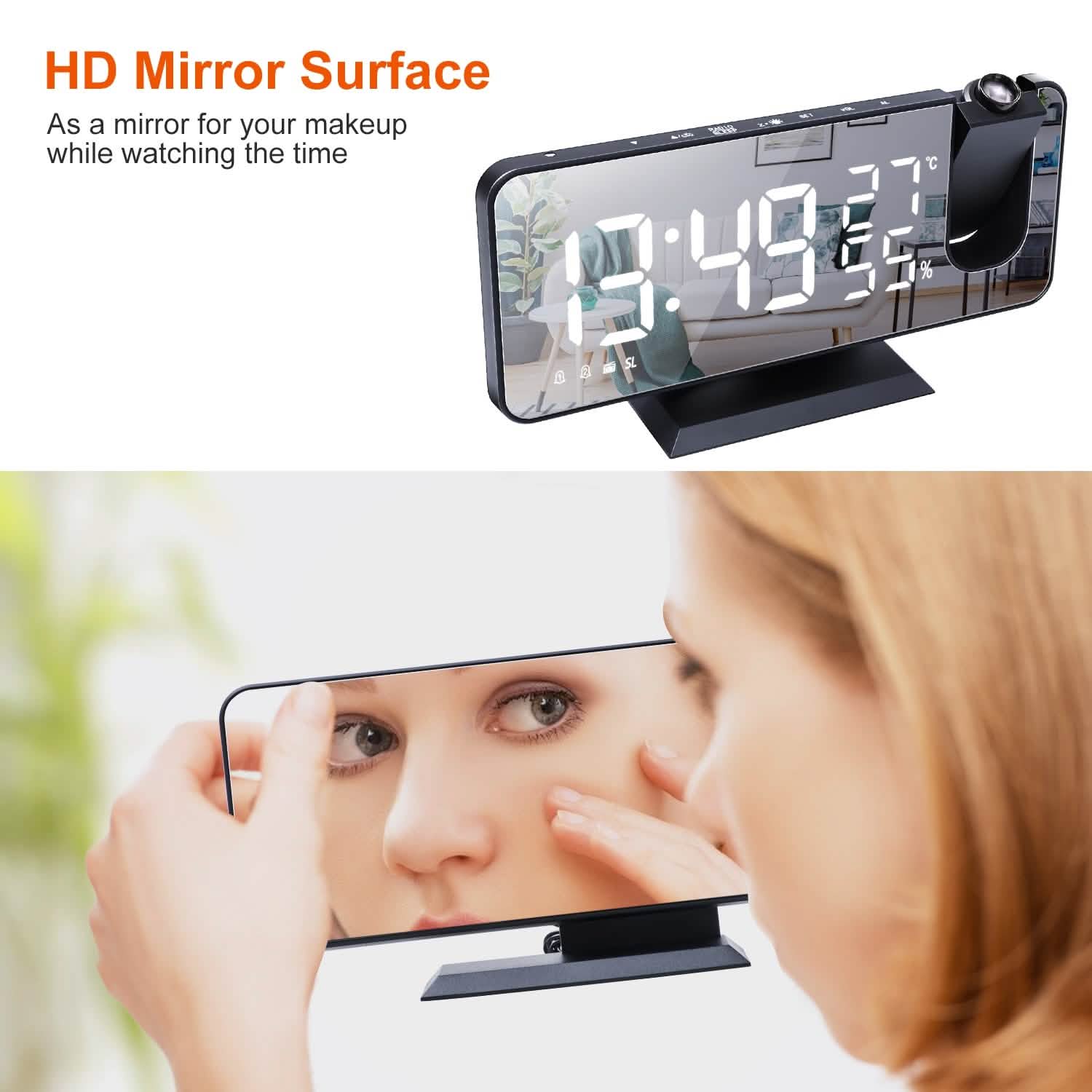 Projection Alarm Clock with Radio Function DailySale