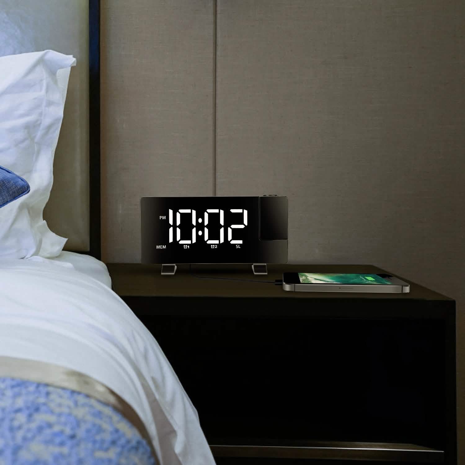 Projection Alarm Clock with Radio DailySale