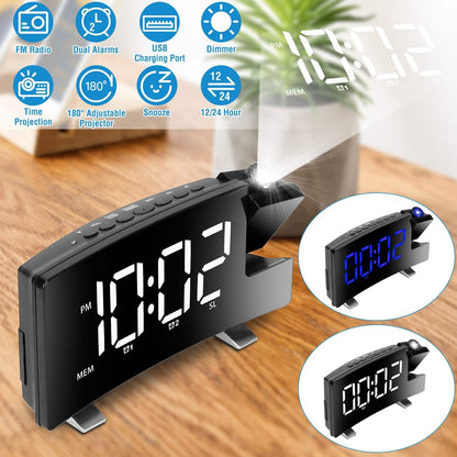 Projection Alarm Clock with Radio DailySale