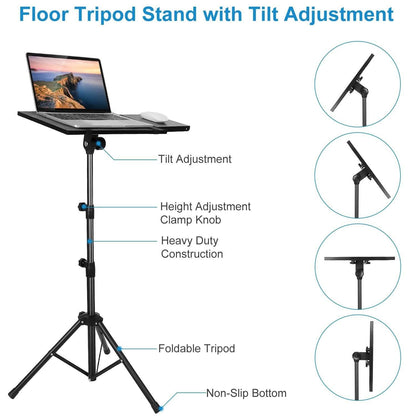 Projector Tripod Stand Folding with Height Tilt Adjustment DailySale