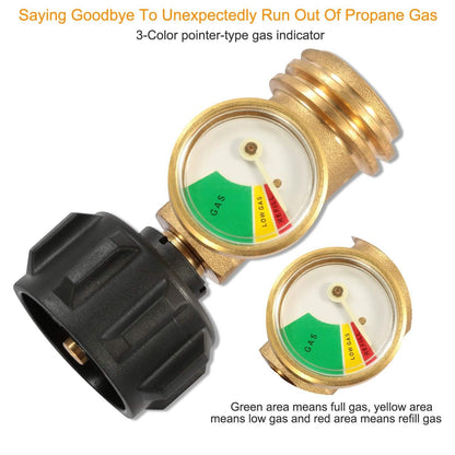 Propane Tank Refill Adapter Gas Level Indicator Meter DailySale