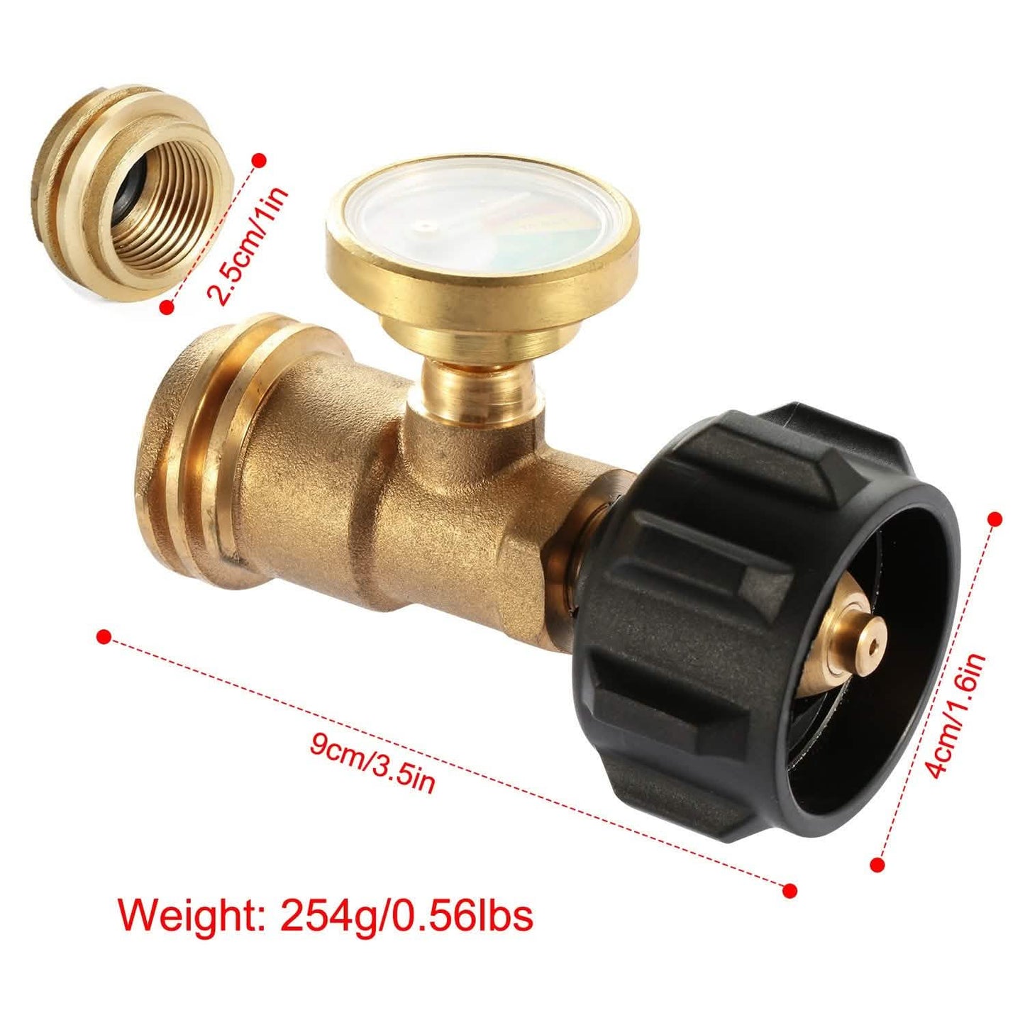 Propane Tank Refill Adapter Gas Level Indicator Meter DailySale