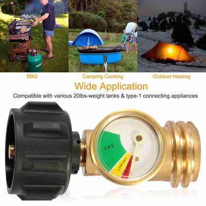 Propane Tank Refill Adapter Gas Level Indicator Meter DailySale