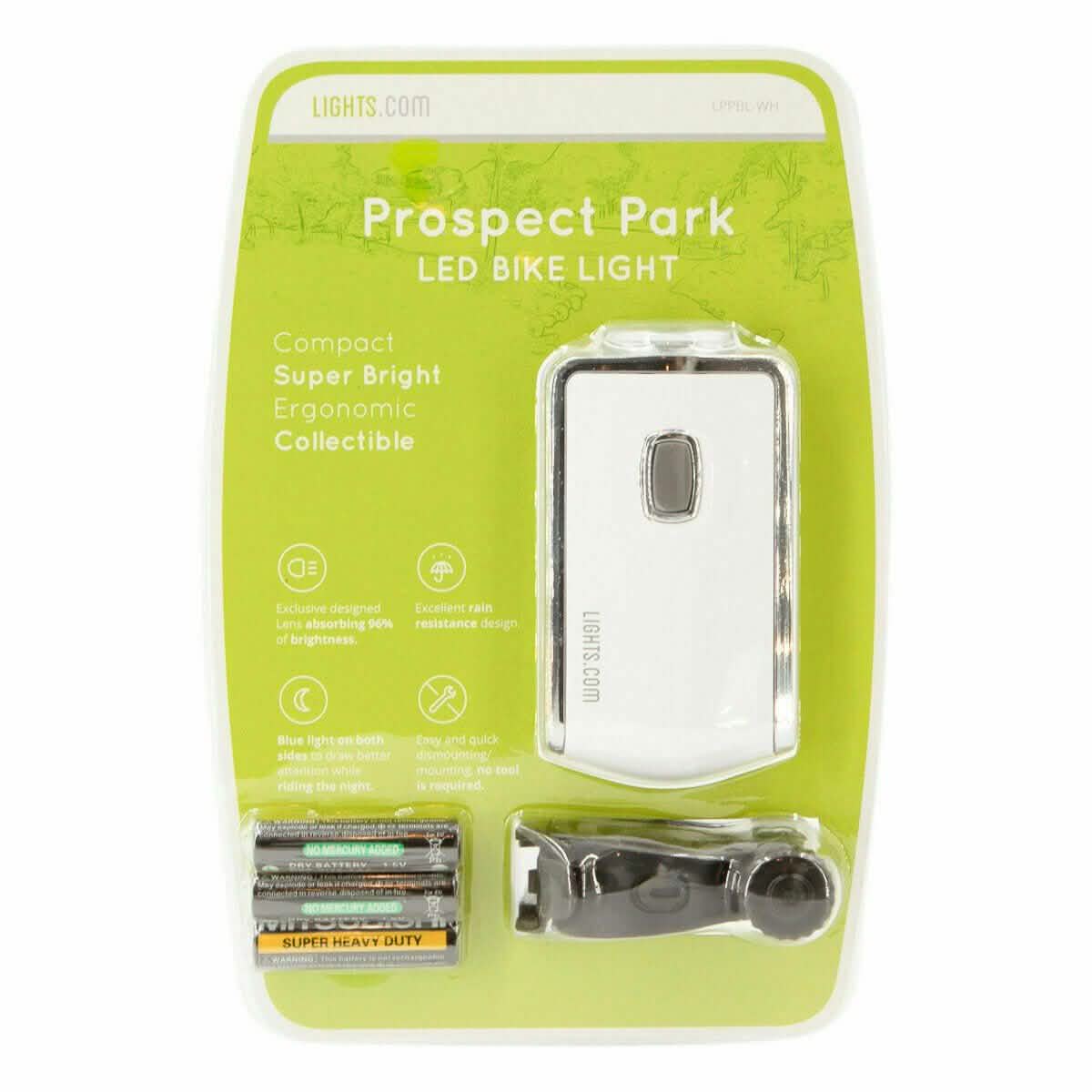 Prospect Park Compact Super Bright LED Bike Light with Blue Side Warning Lights DailySale