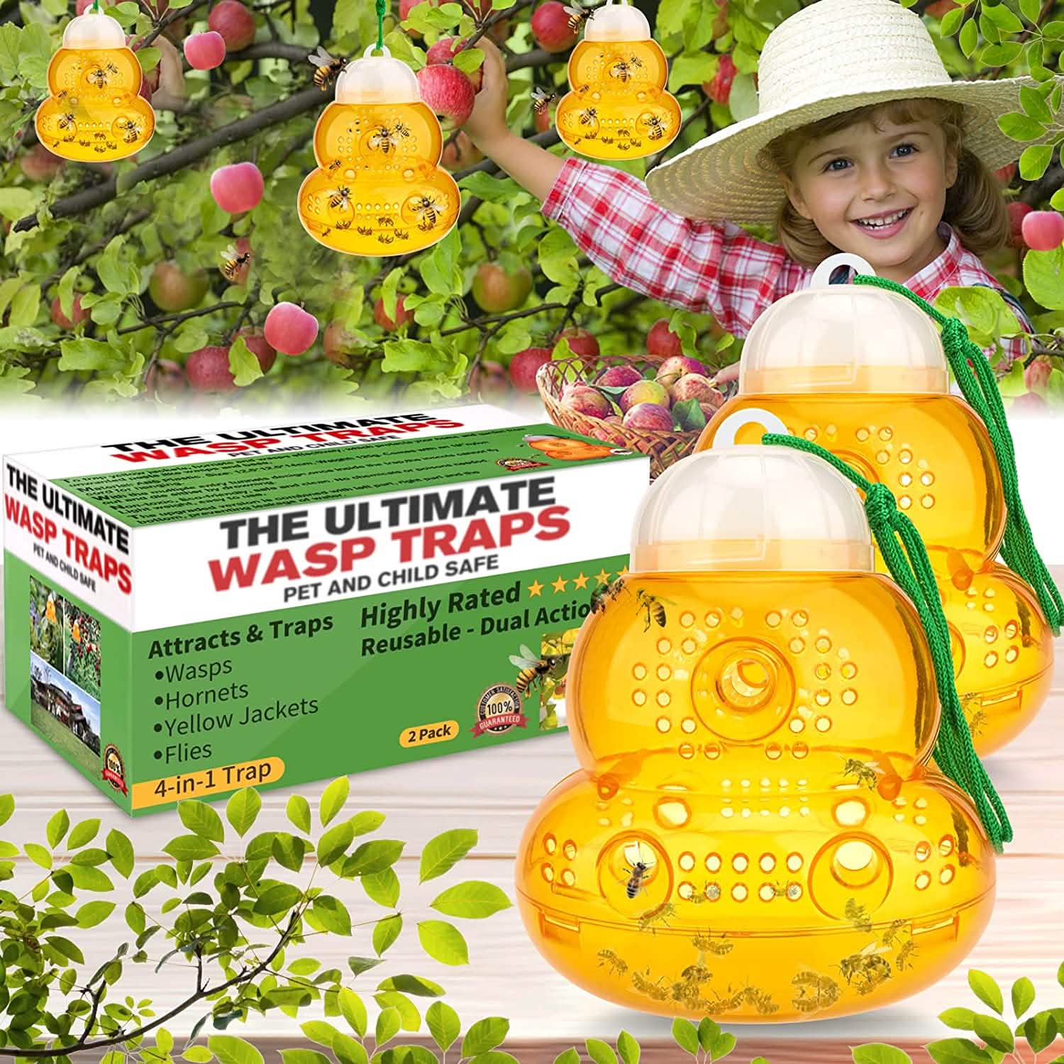 Protecker Wasp Trap Hanging Insect Catcher DailySale