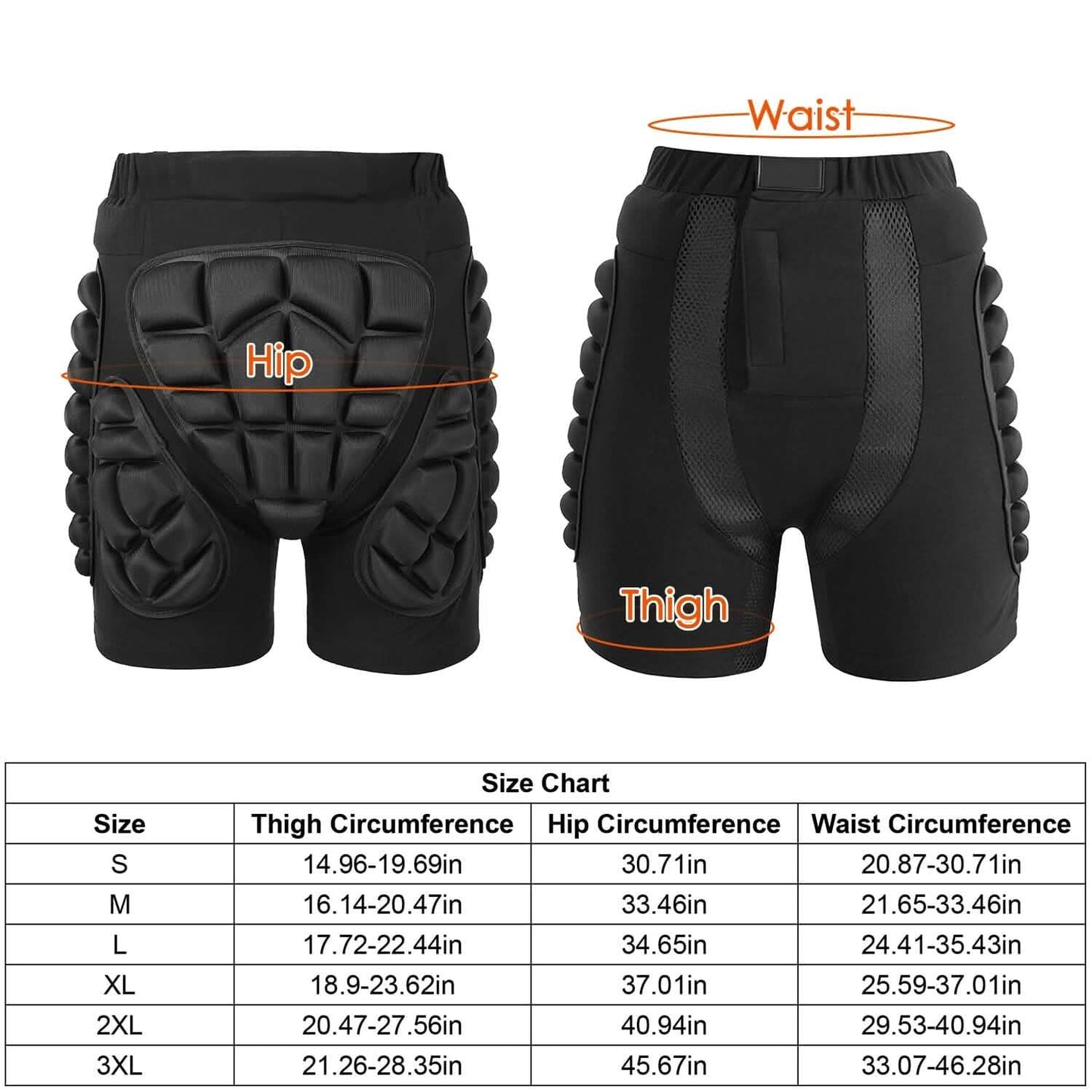 Protective Shorts for Skiing Snowboarding Skating Skateboarding DailySale