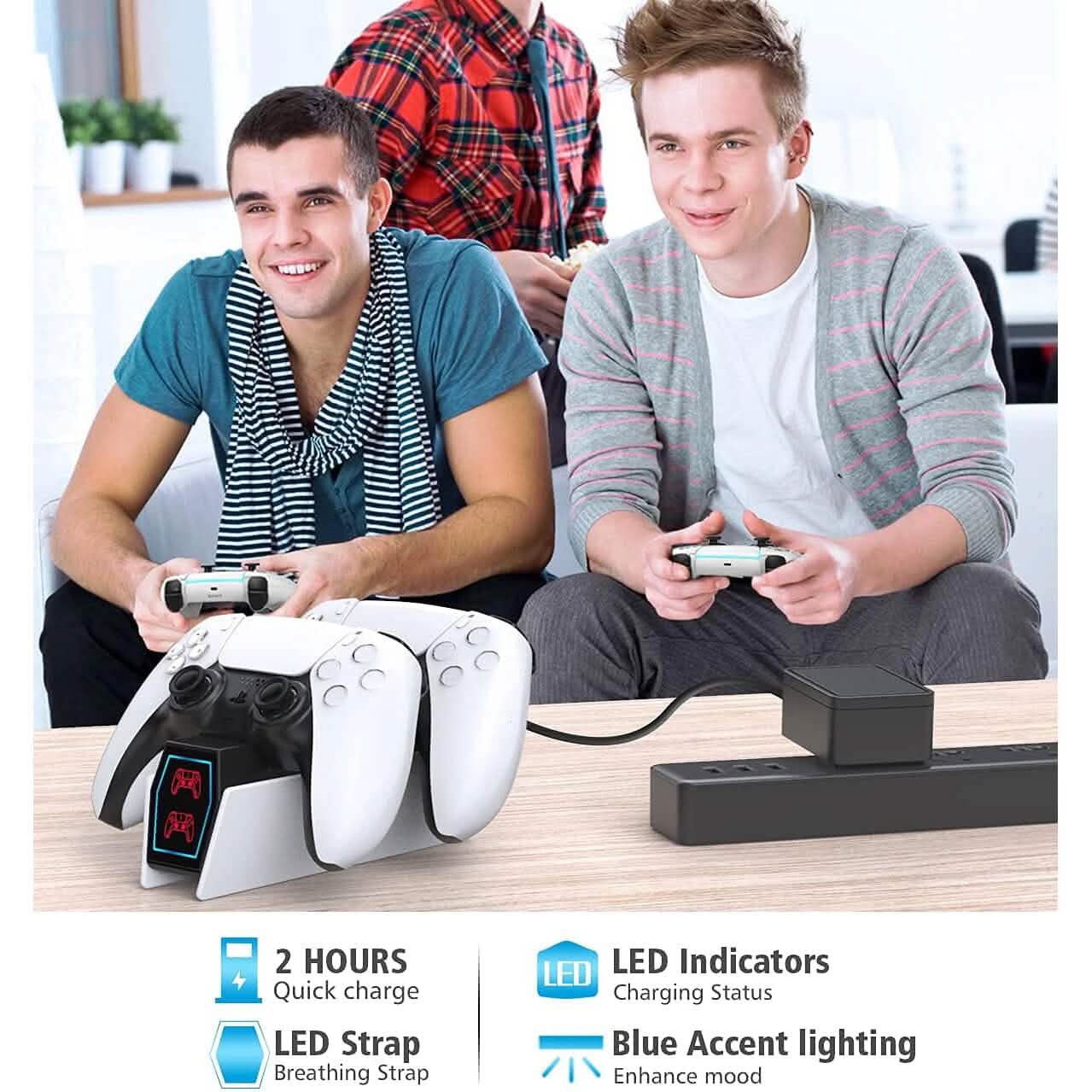 PS5 Controller Charger Station with Fast Charging AC Adapter 5V/3A  (Refurbished) DailySale