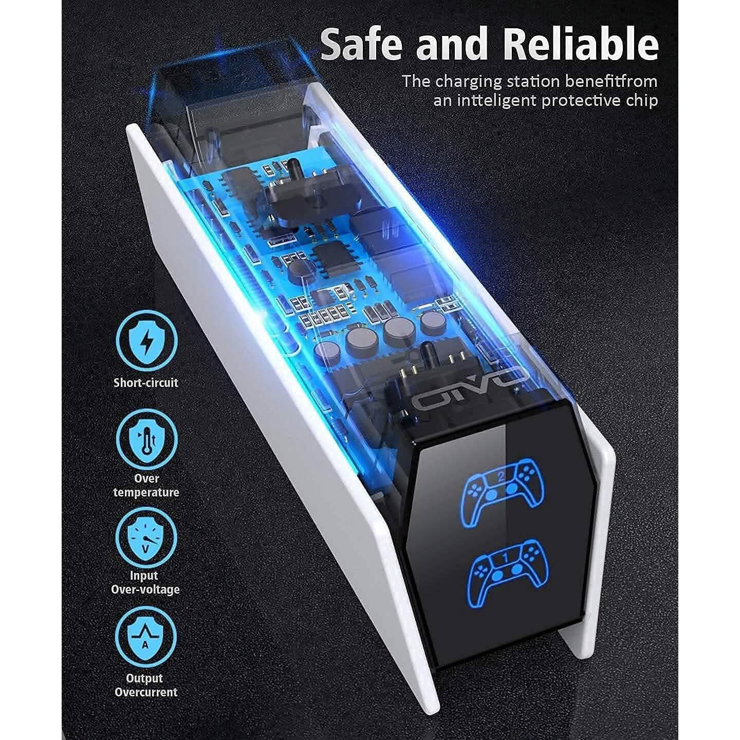 PS5 Controller Charger Station with Fast Charging AC Adapter 5V/3A  (Refurbished) DailySale