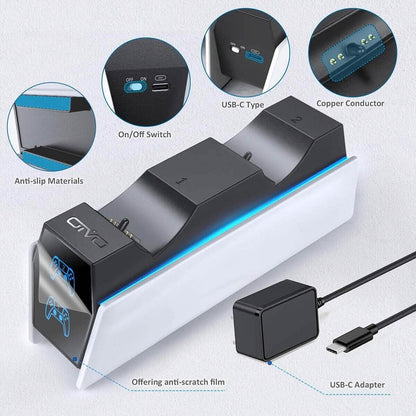 PS5 Controller Charger Station with Fast Charging AC Adapter 5V/3A  (Refurbished) DailySale