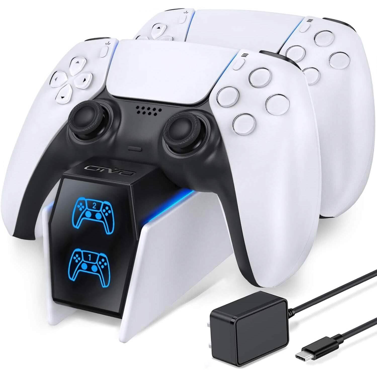 PS5 Controller Charger Station with Fast Charging AC Adapter 5V/3A  (Refurbished) DailySale