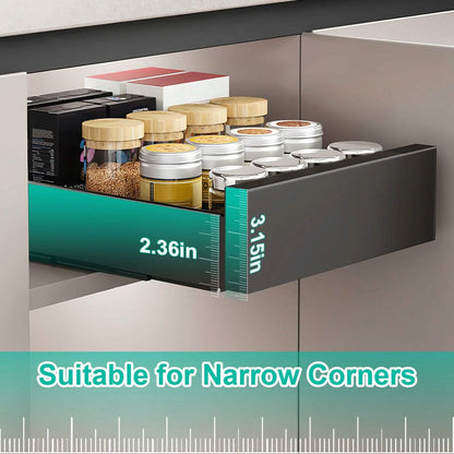 Pull Out Cabinet Organizer Carbon Steel Quiet Slide Rails DailySale