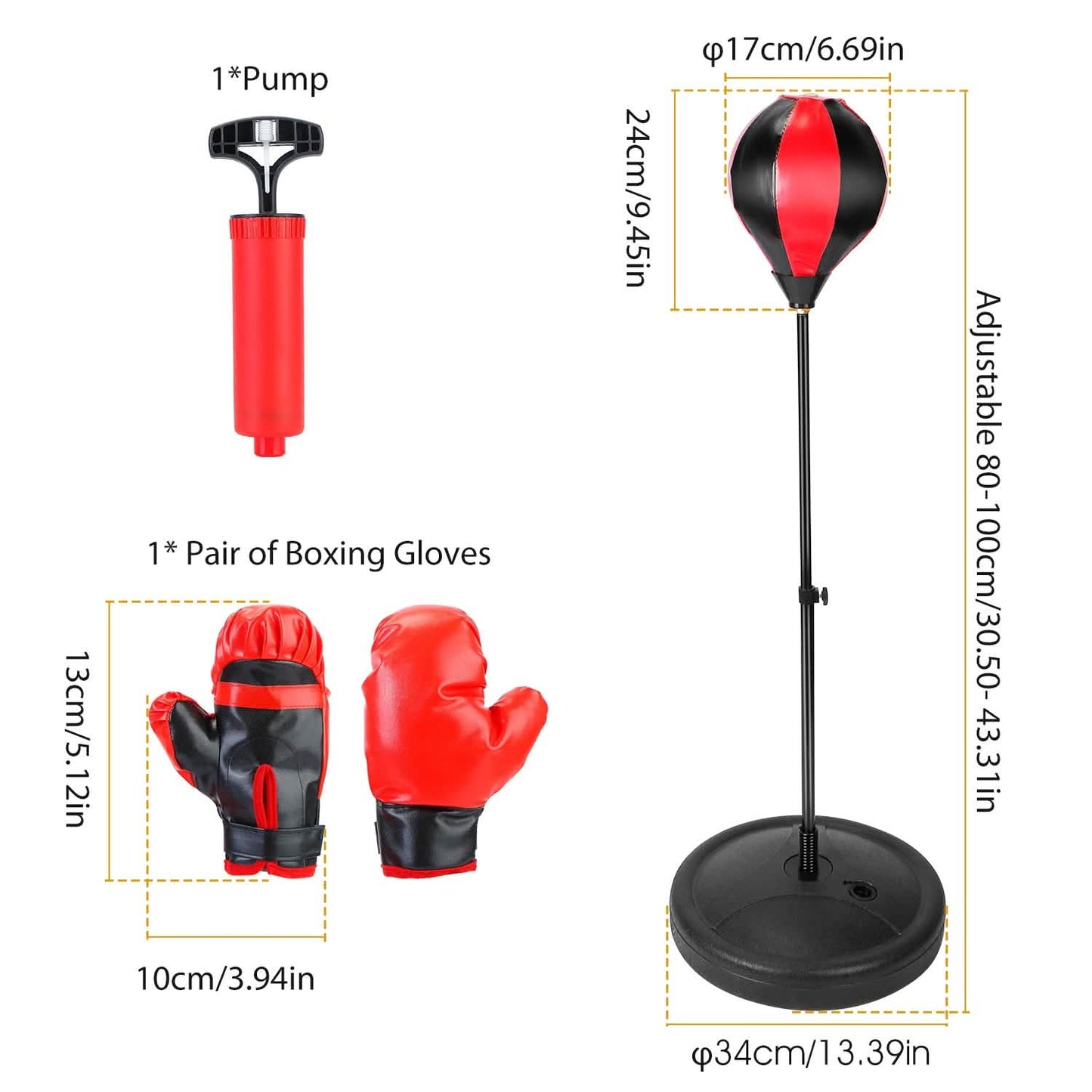 Punching Bag For Kids Junior Boxing Set with Boxing Gloves DailySale