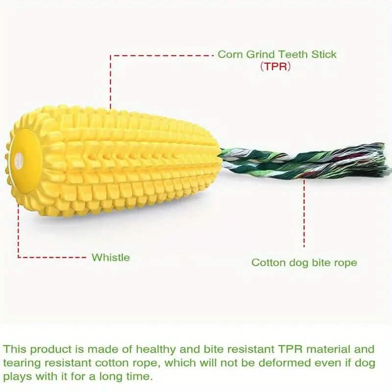 Puppy Dog Teeth Chew Squeaky Interactive Corn Toy DailySale