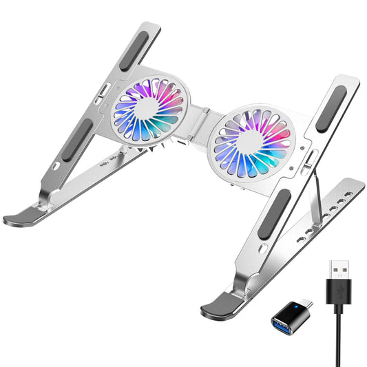 Purely F82 Adjustable Laptop Stand Laptop Cooling Pad Fan Ergonomic Foldable Laptop Holder DailySale