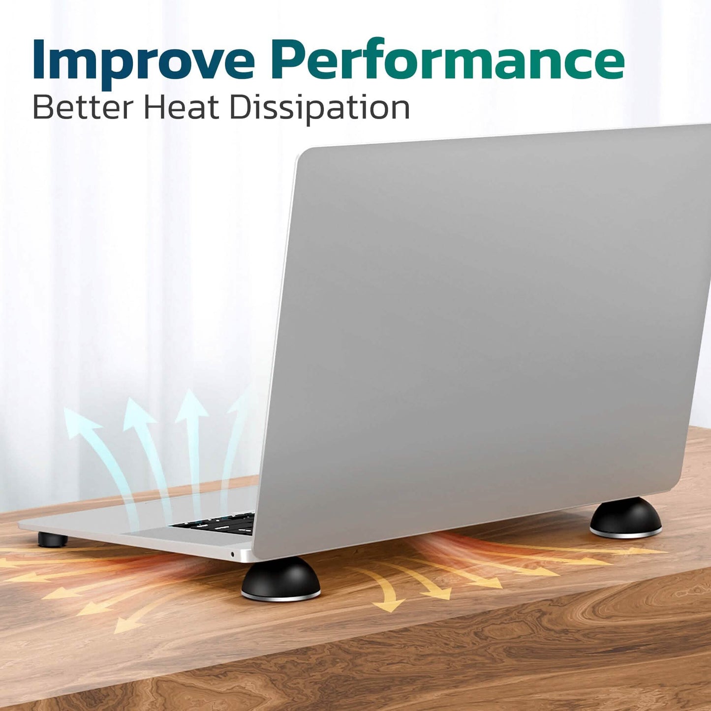 Purely Laptop Cooling Pad Legs Portable Magnetic Ball Opens Into 4 Non-Slip Laptop Stand Legs DailySale