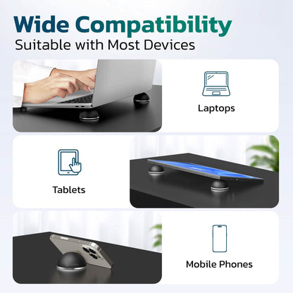 Purely Laptop Cooling Pad Legs Portable Magnetic Ball Opens Into 4 Non-Slip Laptop Stand Legs DailySale