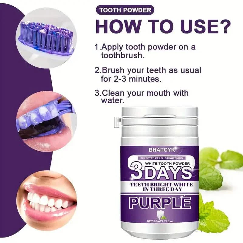 Purple Teeth Cleaning Powder DailySale