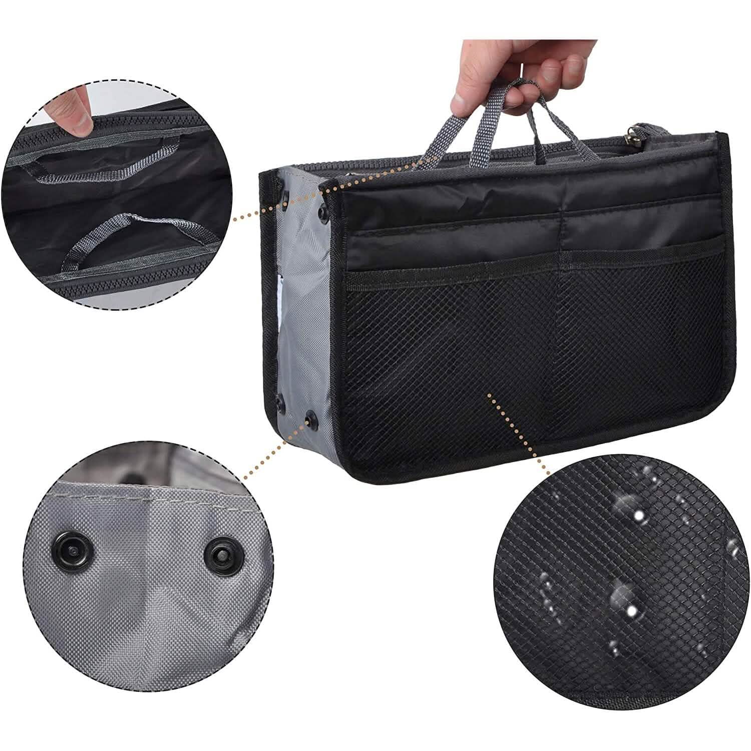 Purse Insert Storage Bag, Versatile Travel Organizer Bag Insert Cosmetic Bag With Multi-Pockets DailySale