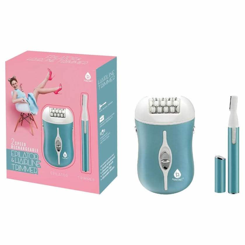 Pursonic 2-Speed Rechargeable Epilator & Hairline Trimmer Kit DailySale
