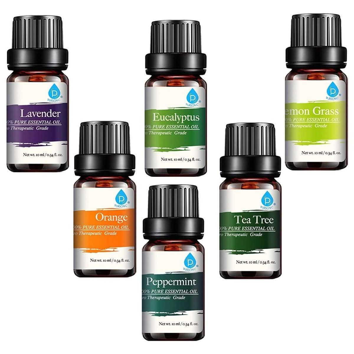 Pursonic Aroma Diffuser with Remote and 6-Pack Aromatherapy Oils DailySale