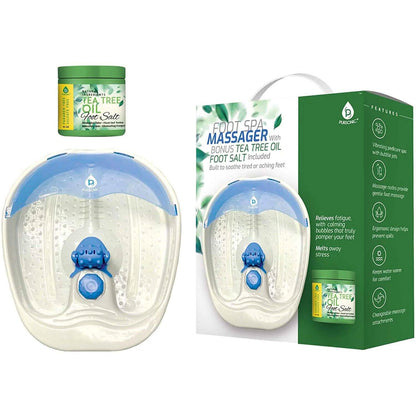Pursonic Foot Spa Massager with Vibrating Bubbles & Tea Tree Oil Foot Salt Scrub with Epsom Salt DailySale