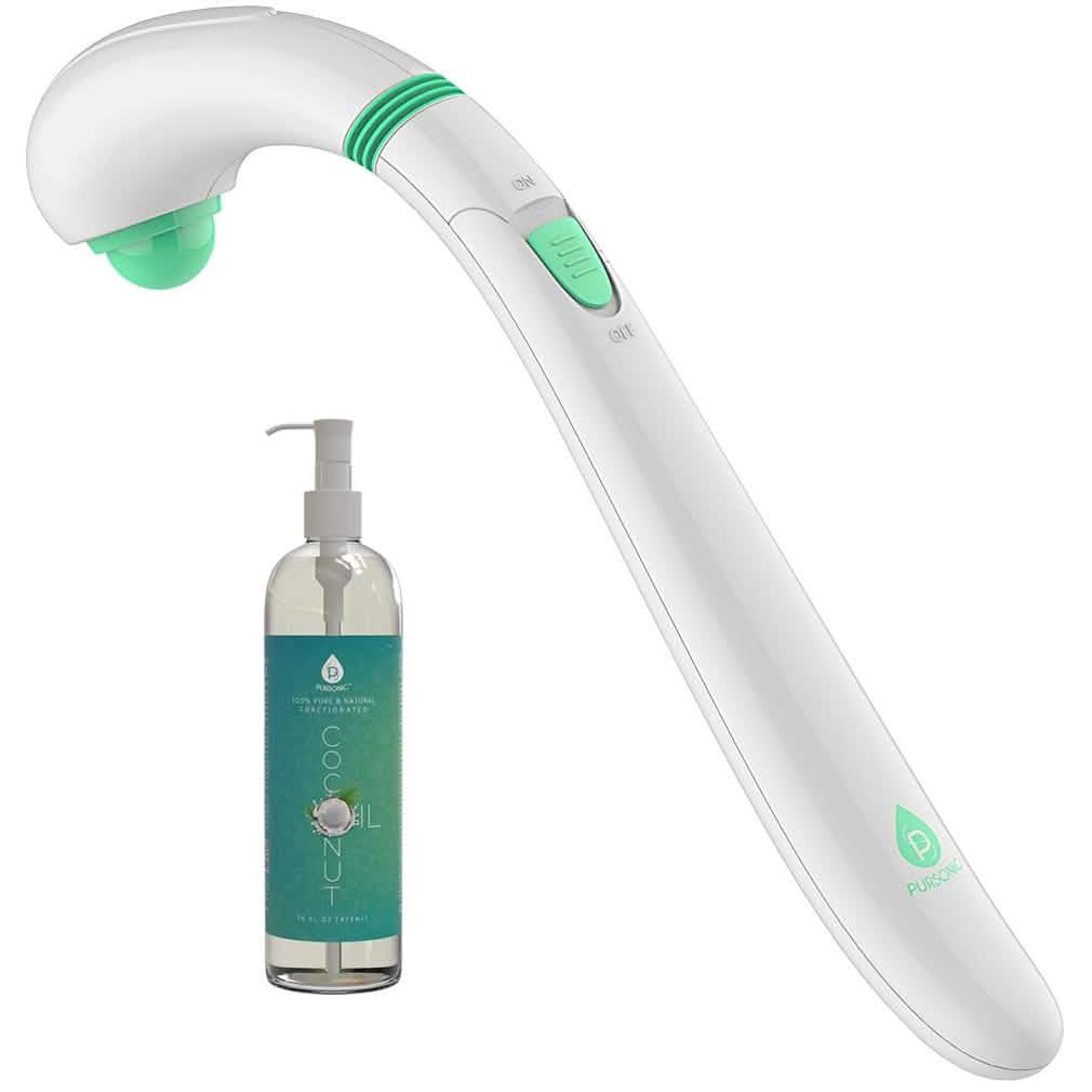 Pursonic Handheld Massager and Pursonic 100% Pure Fractionated Coconut Oil DailySale