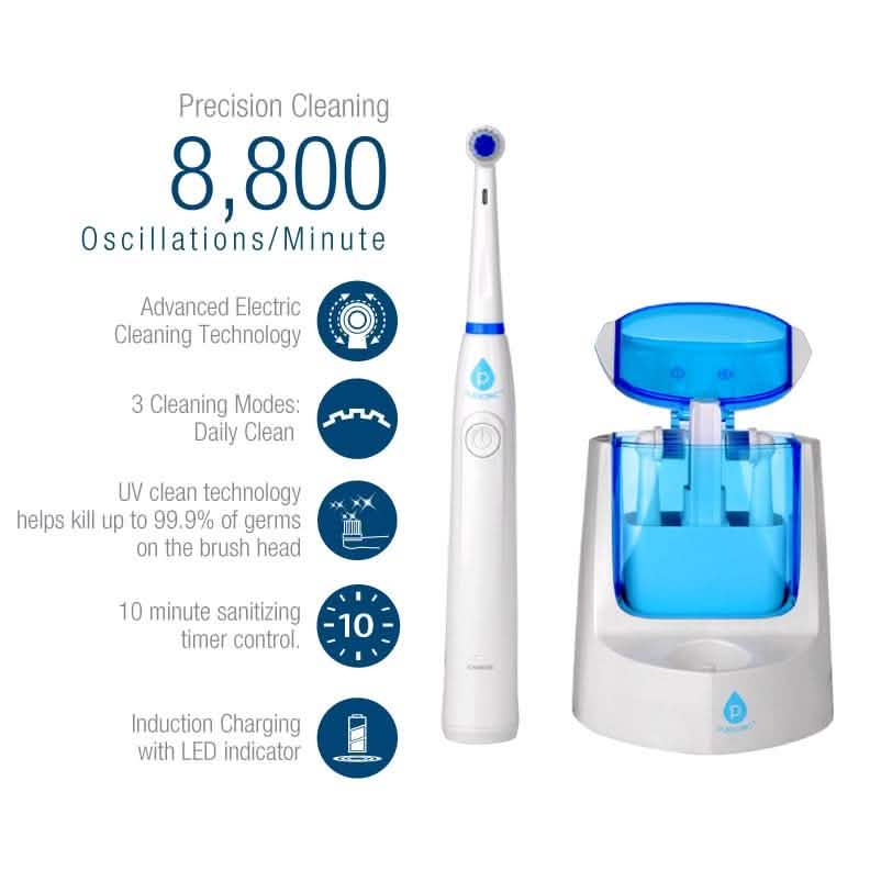 Pursonic RET200 Electric Toothbrush - 12 Brush Heads included DailySale