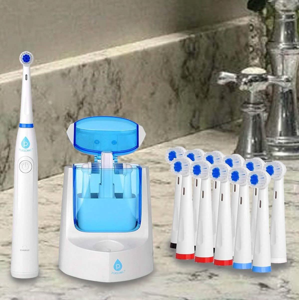 Pursonic RET200 Electric Toothbrush - 12 Brush Heads included DailySale