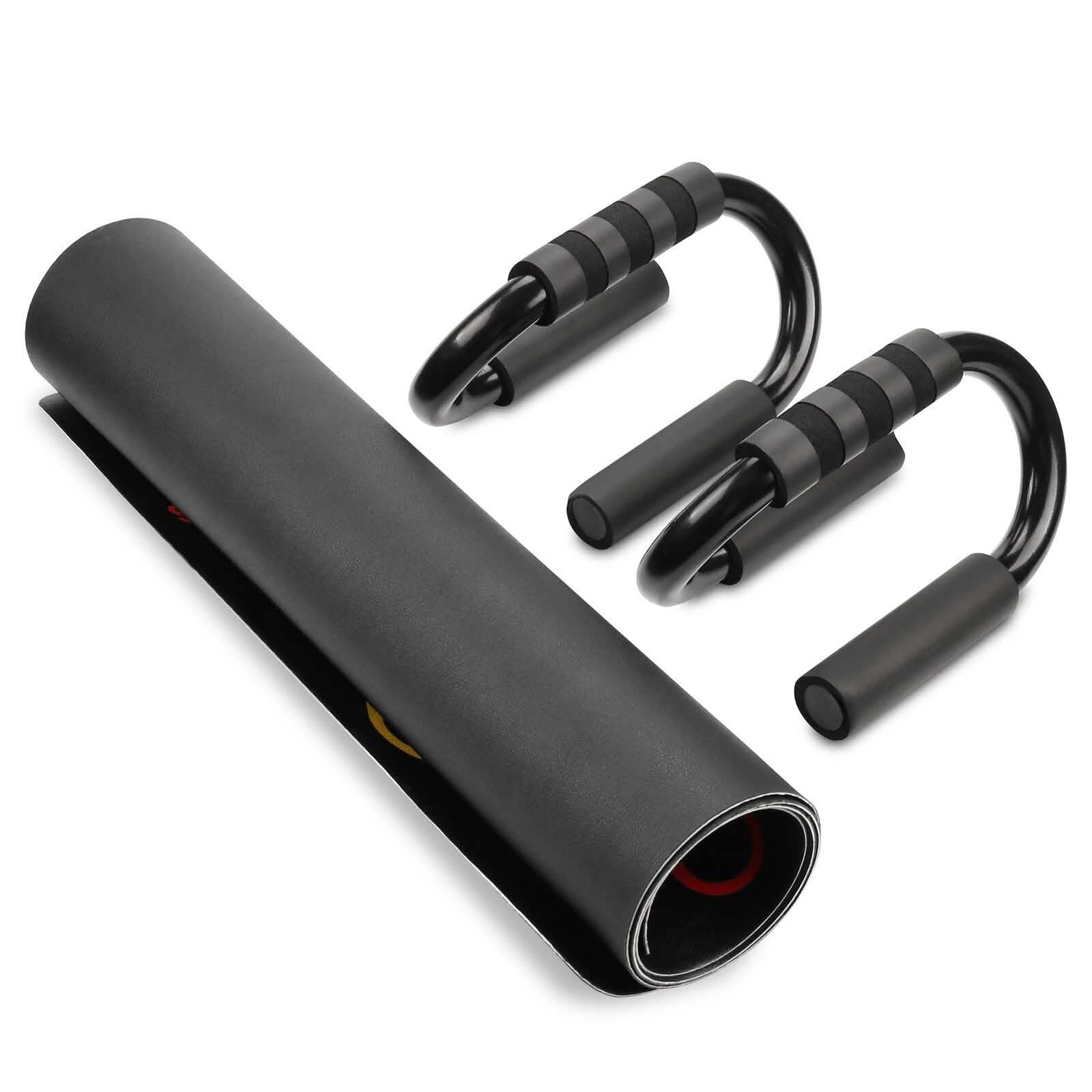 Push Up Bars Stand S Shape Fitness Workout Gym Exercise with Push-Up Training Mat DailySale