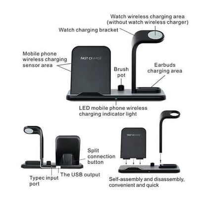 Qi 10W Fast Phone Wireless Charging Stand DailySale