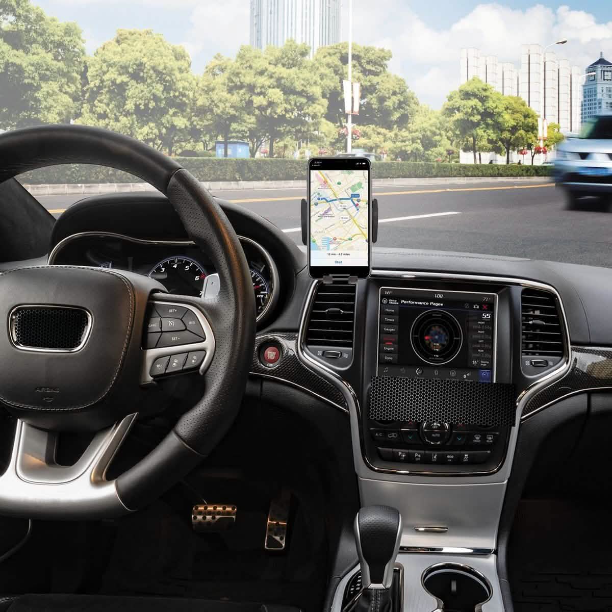 QI Certified Wireless Charging Windshield Dash Cradle Mount 10W with Auto Sensor Grips DailySale