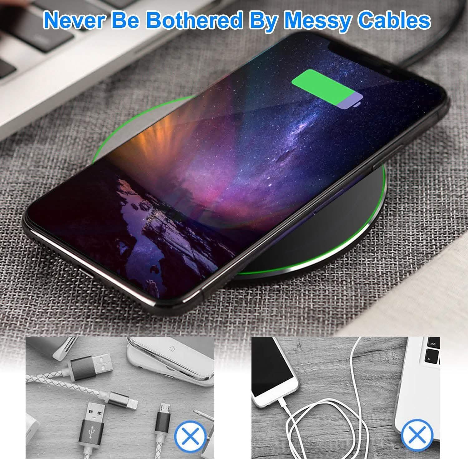 Qi Fast Wireless Charger 10W Charging Pads DailySale