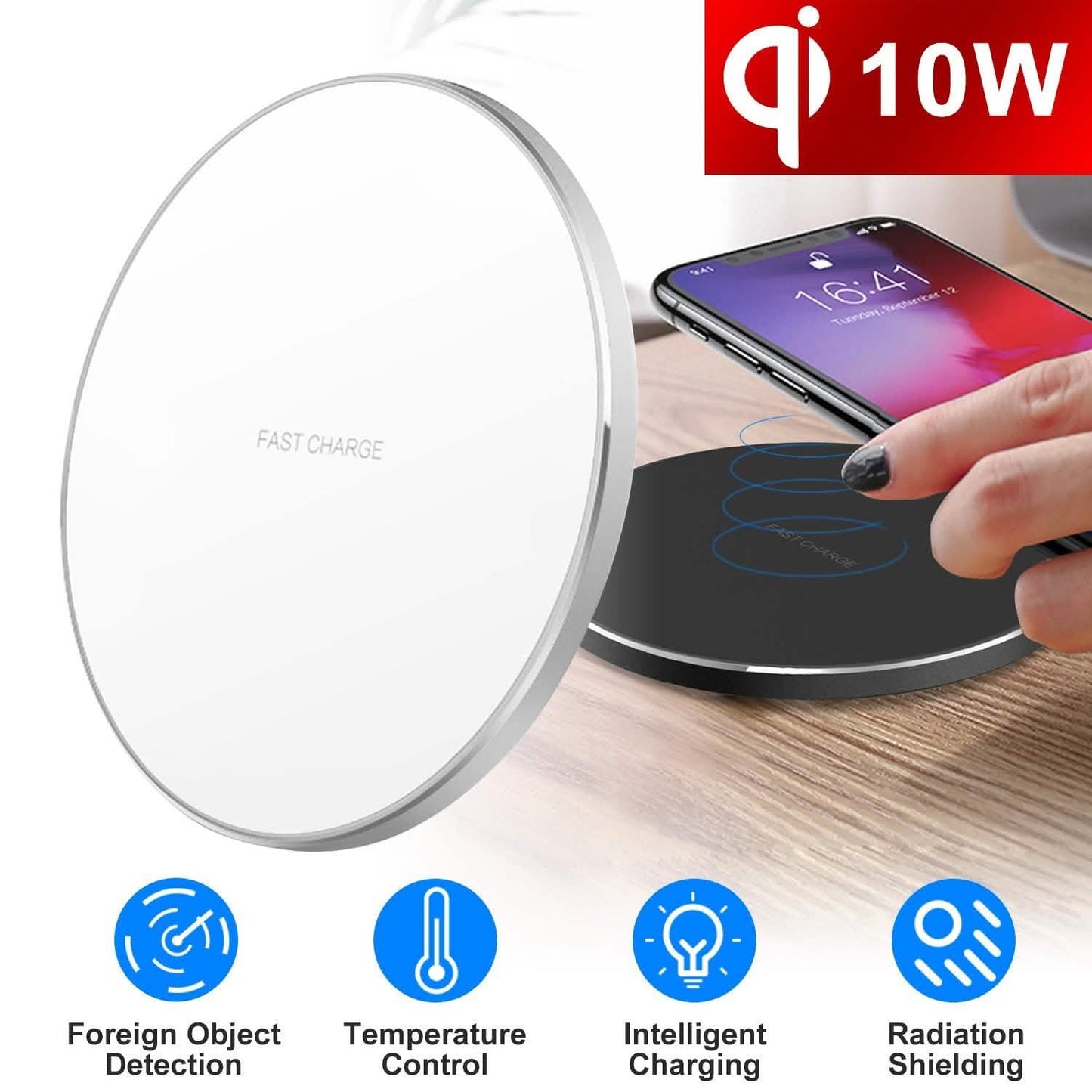 Qi Fast Wireless Charger 10W Charging Pads DailySale