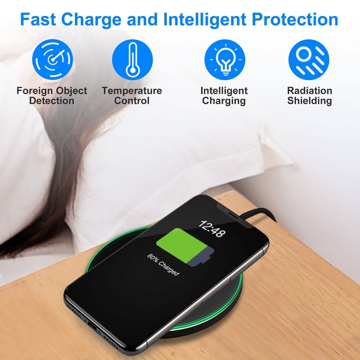 Qi Fast Wireless Charger 10W Charging Pads DailySale