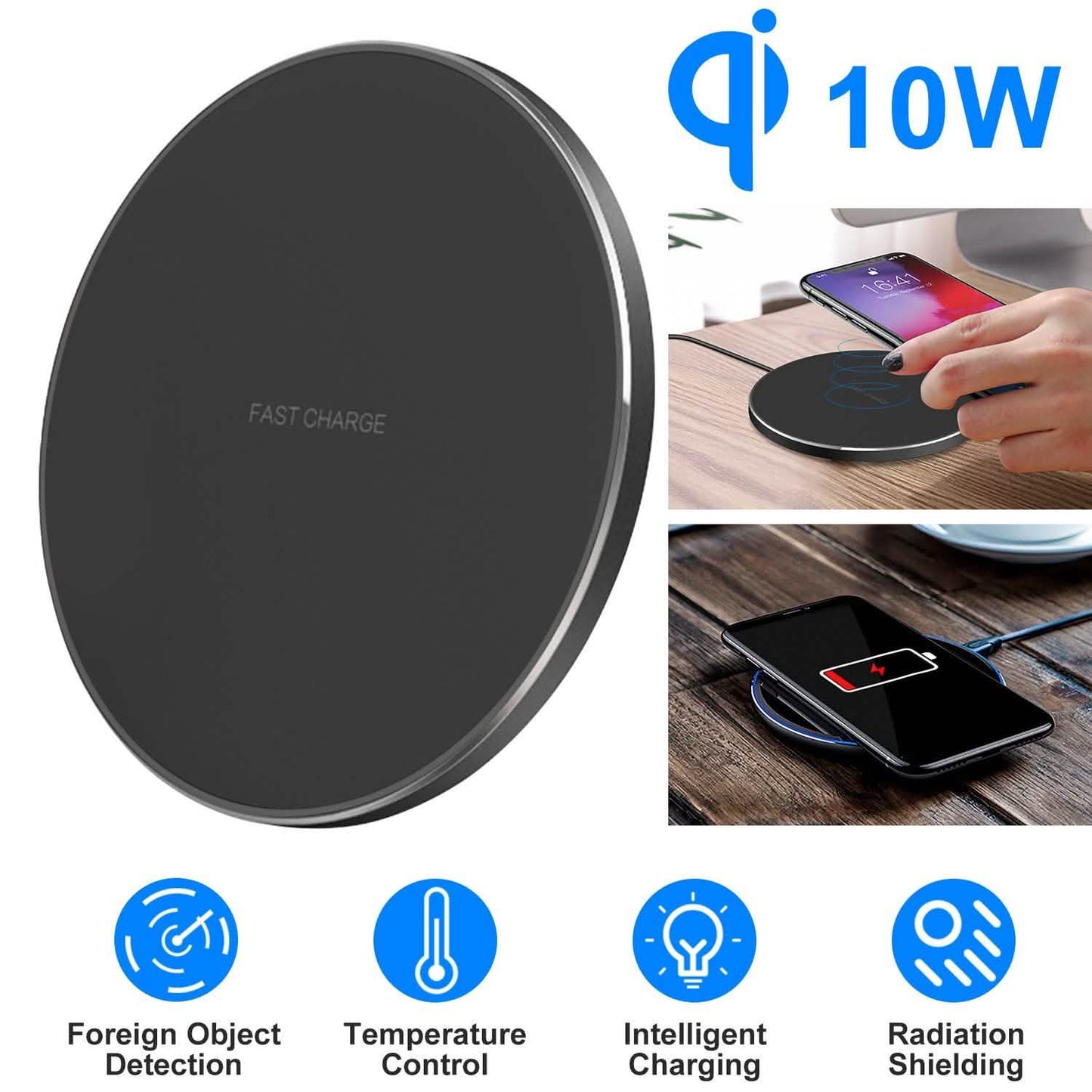 Qi Fast Wireless Charger 10W Charging Pads DailySale