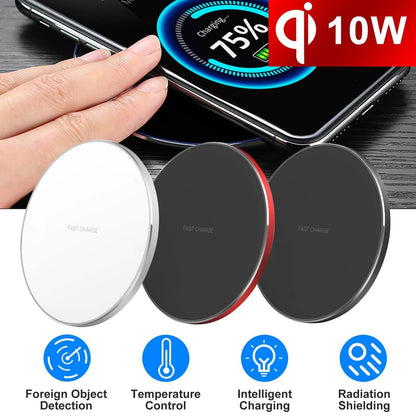 Qi Fast Wireless Charger 10W Charging Pads DailySale